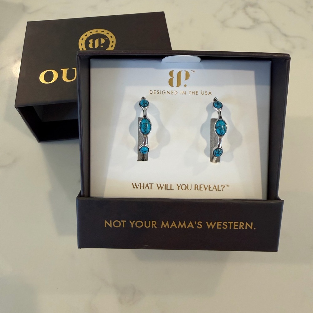 New Bomb Party Outlaw Earrings This Ain't My First Rodeo - Rhodium Plated